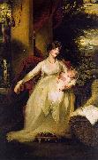 John Hoppner Lady Caroline Capel Holding her Daughter Harriet Spain oil painting artist
